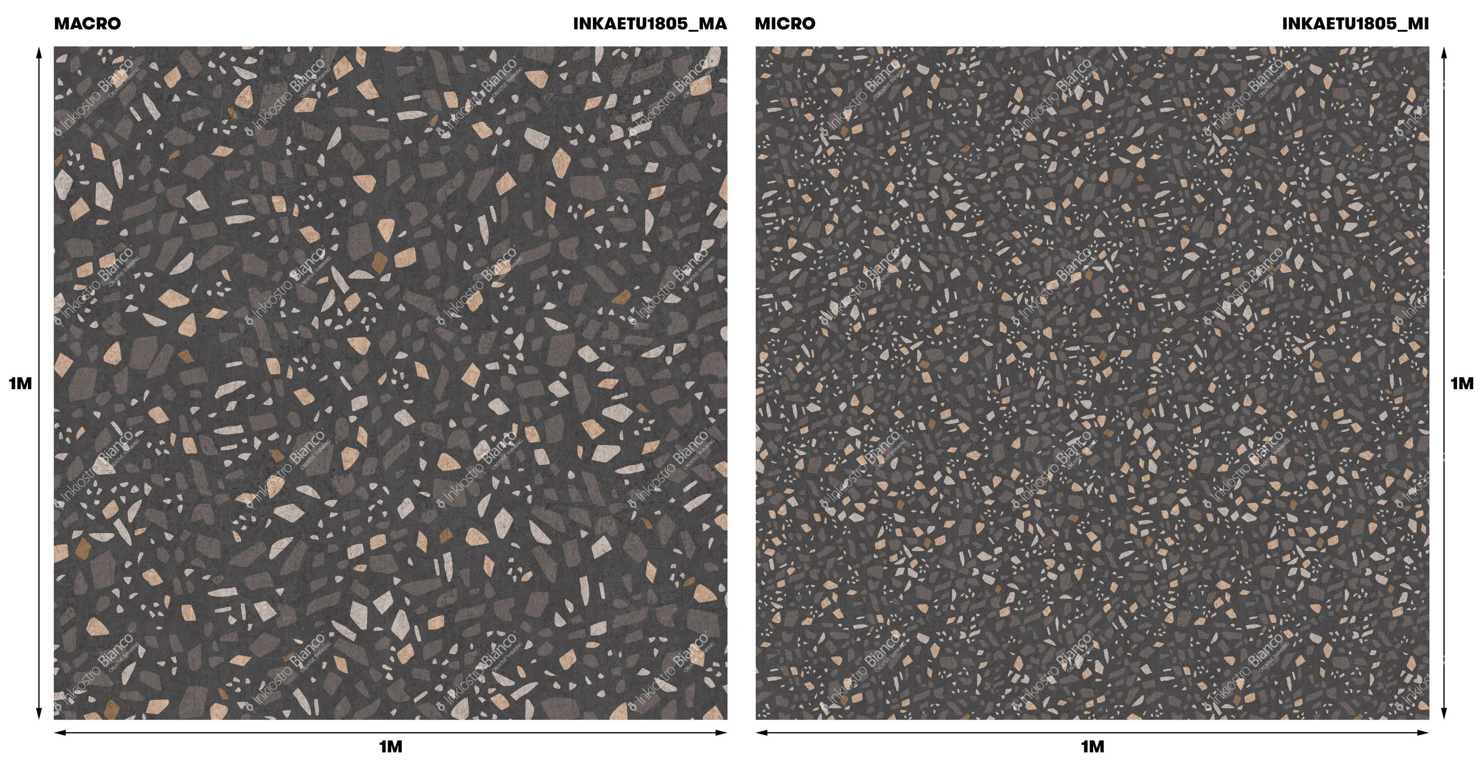 Ткань Inkiostro Bianco Rituals by Studio Zero terrazzo_inkaetu1805