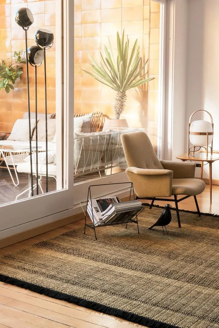 Tres Gold Texture Rug