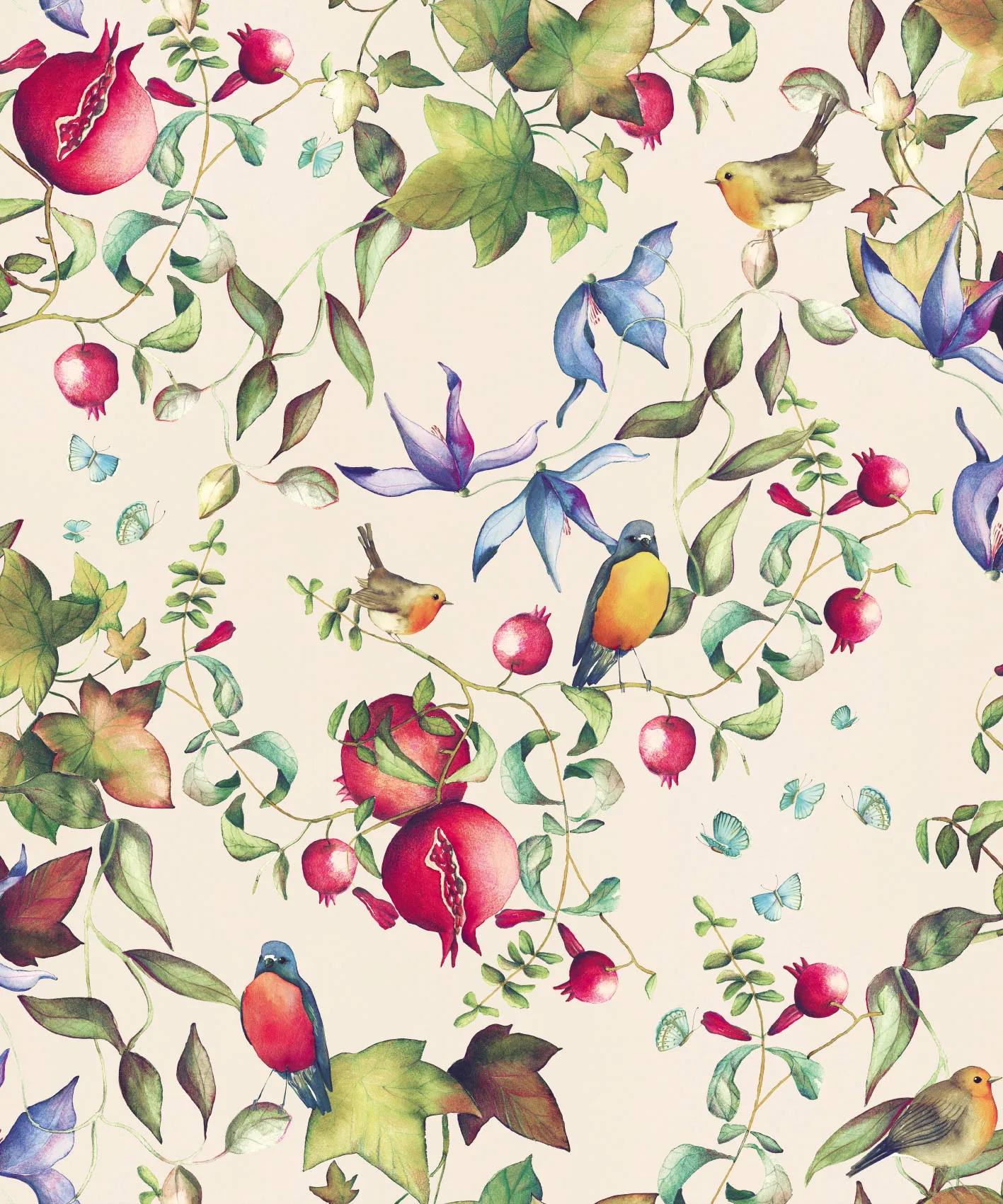 Обои для стен CoDe Fabula D0002_MELOGRANO_CRYSTAL_LW