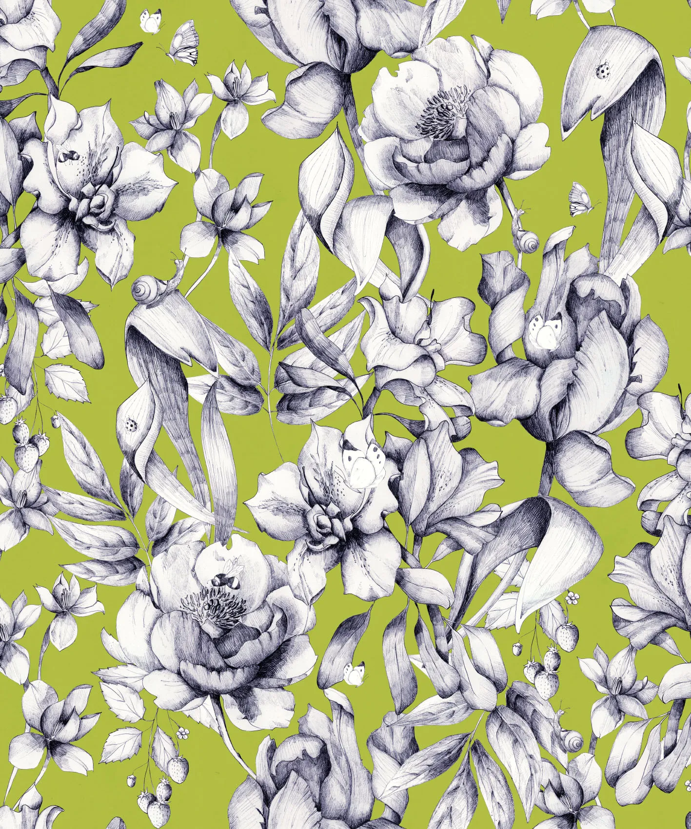 Обои для стен CoDe Fabula D0012_IDA_LIME_LW