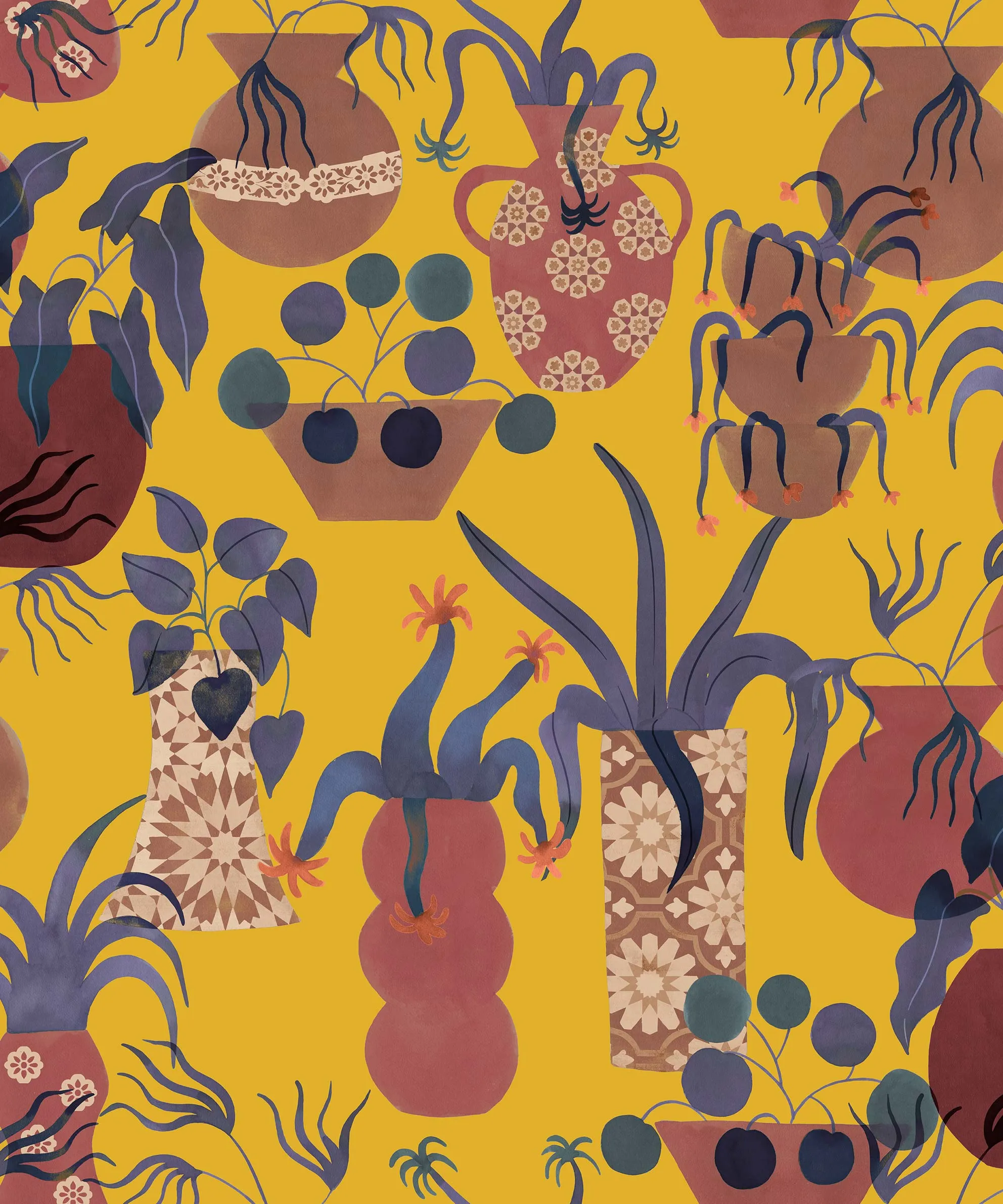 Обои для стен CoDe Flora 00012_FLORA-ReadyRoll_ANFORE_GOLDENROD_LW