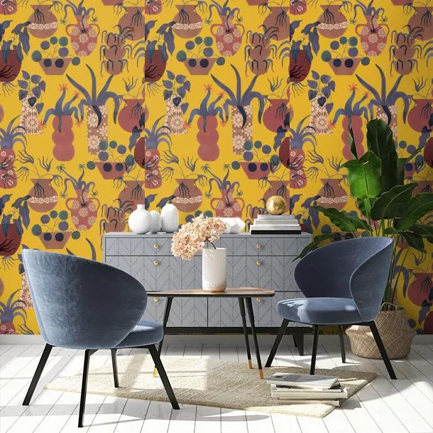 Обои для стен CoDe Flora 00012_FLORA-ReadyRoll_ANFORE_GOLDENROD_LW #3