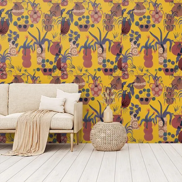 Обои для стен CoDe Flora 00012_FLORA-ReadyRoll_ANFORE_GOLDENROD_LW #5