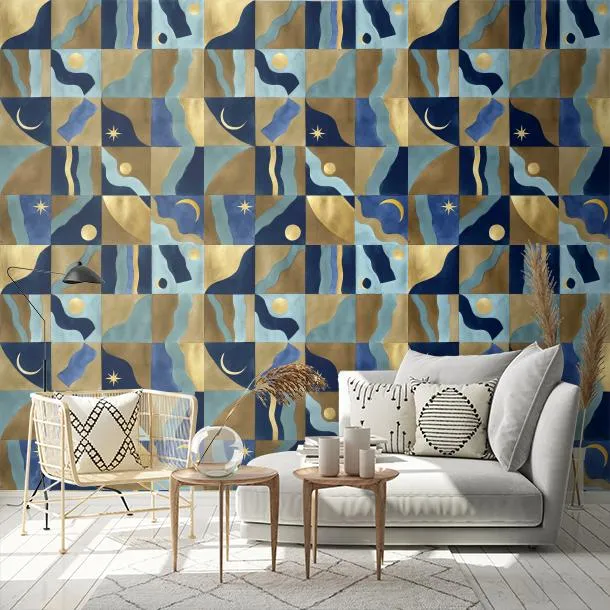 Обои для стен CoDe Flora 00031_FLORA_ReadyRoll_COSMO_BLUE_LW #2