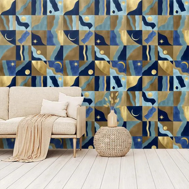 Обои для стен CoDe Flora 00031_FLORA_ReadyRoll_COSMO_BLUE_LW #5