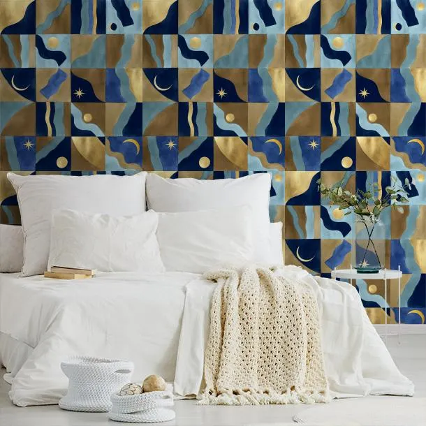 Обои для стен CoDe Flora 00031_FLORA_ReadyRoll_COSMO_BLUE_LW #8