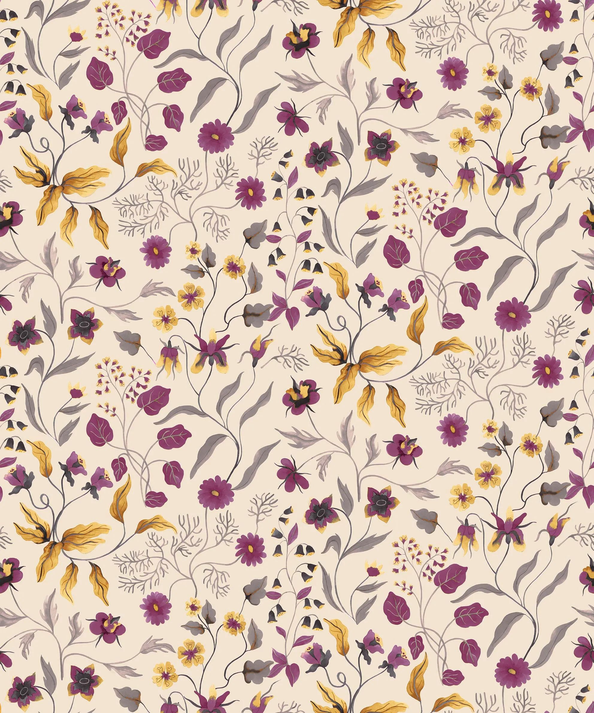 Обои для стен CoDe Flora 00053_FLORA_ReadyRoll_-FIORDALISO_OLD-MAUVE_LW