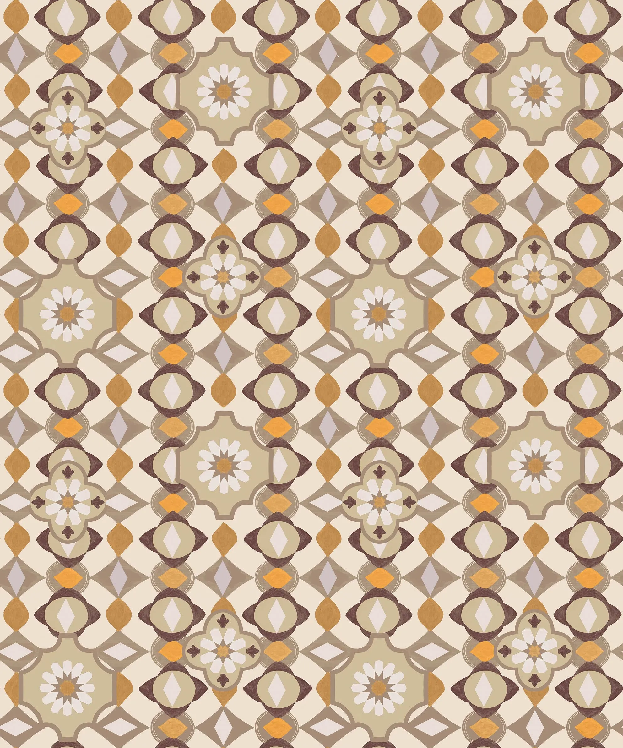 Обои для стен CoDe Flora 00063_FLORA_ReadyRoll_MAIOLICHE_CAMEL_LW