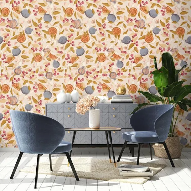 Обои для стен CoDe Flora 00073_FLORA_ReadyRoll_MALAGRANATUM_ALMOND_LW #3