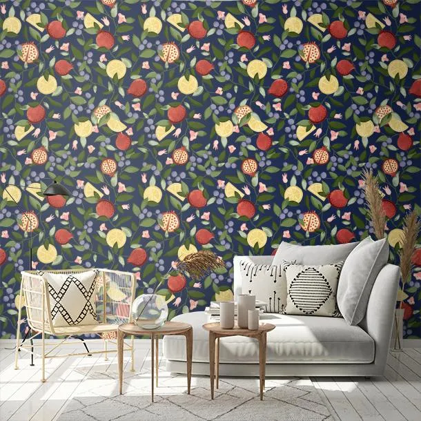 Обои для стен CoDe Flora 00074_FLORA_ReadyRoll_MALAGRANATUM_MIDNIGHT-BLUE_LW #2