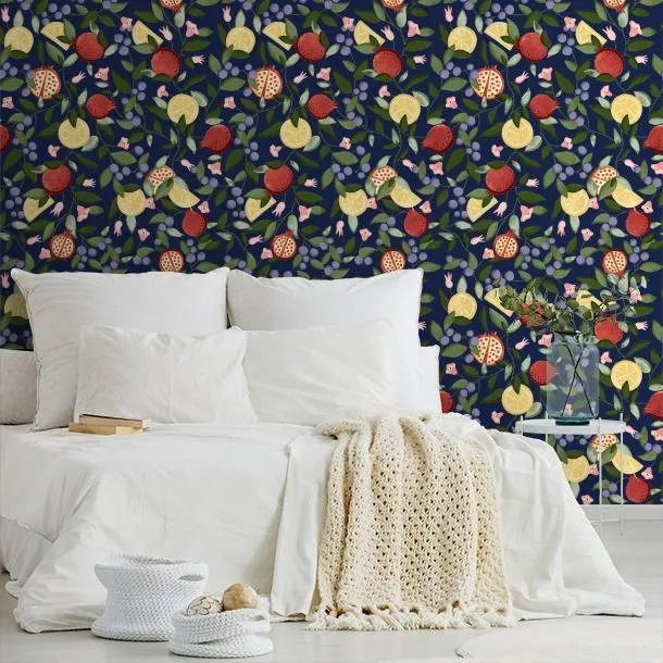 Обои для стен CoDe Flora 00074_FLORA_ReadyRoll_MALAGRANATUM_MIDNIGHT-BLUE_LW #8