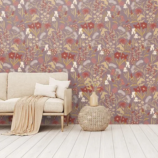 Обои для стен CoDe Flora 00094_FLORA_ReadyRoll_SAMBUCO_OLD-LAVENDER_LW #5