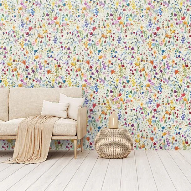 Обои для стен CoDe Flora 00101_FLORA_ReadyRoll_CAMPO-FIORITO_ALABASTER_LW #5