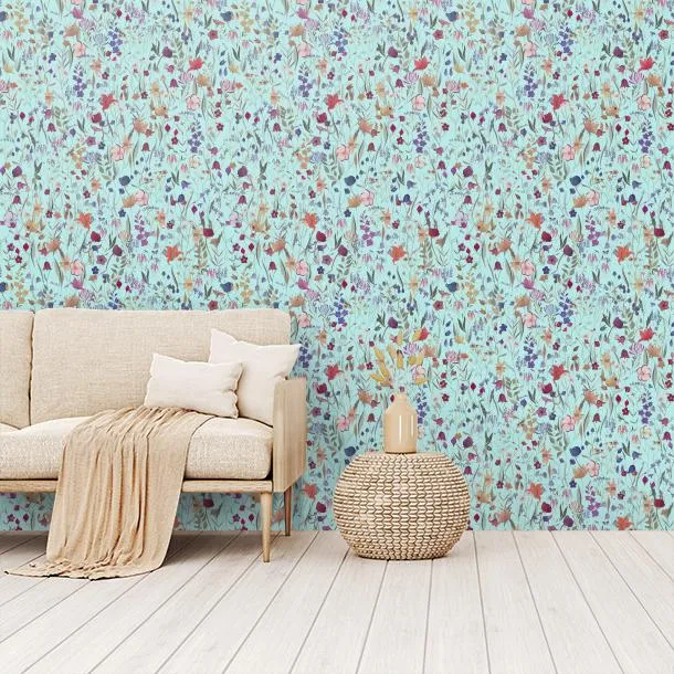 Обои для стен CoDe Flora 00104_FLORA_ReadyRoll_CAMPO-FIORITO_POWDER-BLUE_LW #5