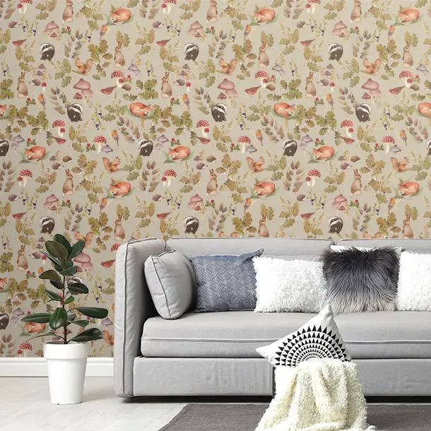 Обои для стен CoDe Flora 00123_FLORA_ReadyRoll_SOTTOBOSCO_PALE-SILVER_LW #4