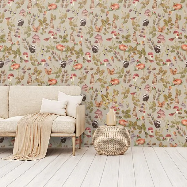 Обои для стен CoDe Flora 00123_FLORA_ReadyRoll_SOTTOBOSCO_PALE-SILVER_LW #5