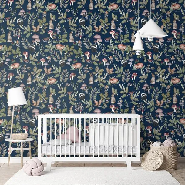 Обои для стен CoDe Flora 00124_FLORA_ReadyRoll_SOTTOBOSCO_MIDNIGHT-BLUE_LW #9