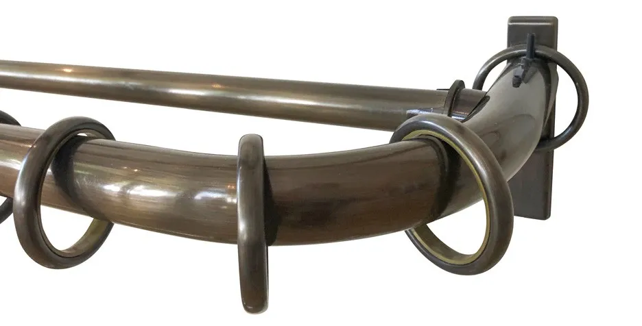 Карниз D28 Ronde coudee double avec support