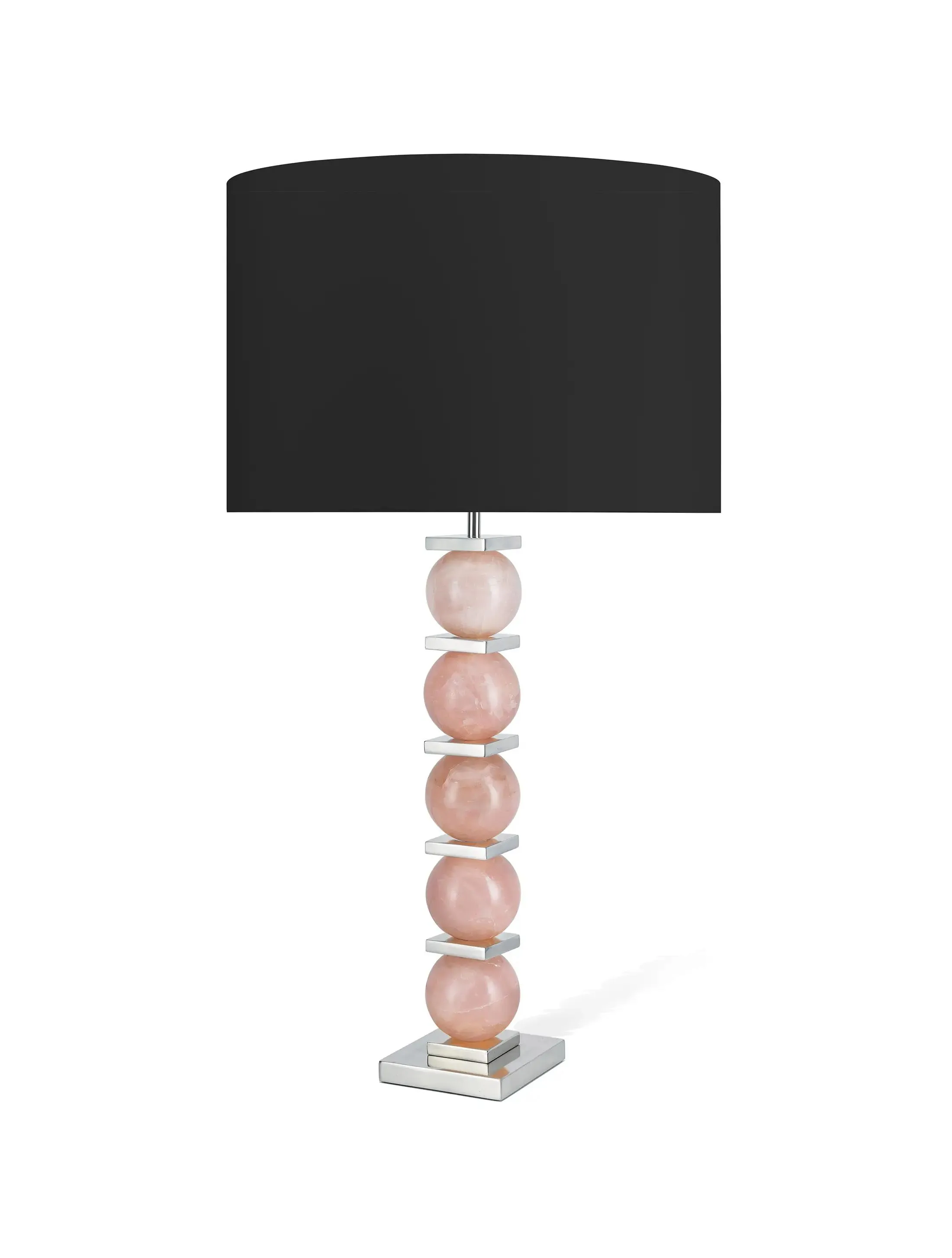Настольная Лампа Hyalos-Chrome-RoseQuartz