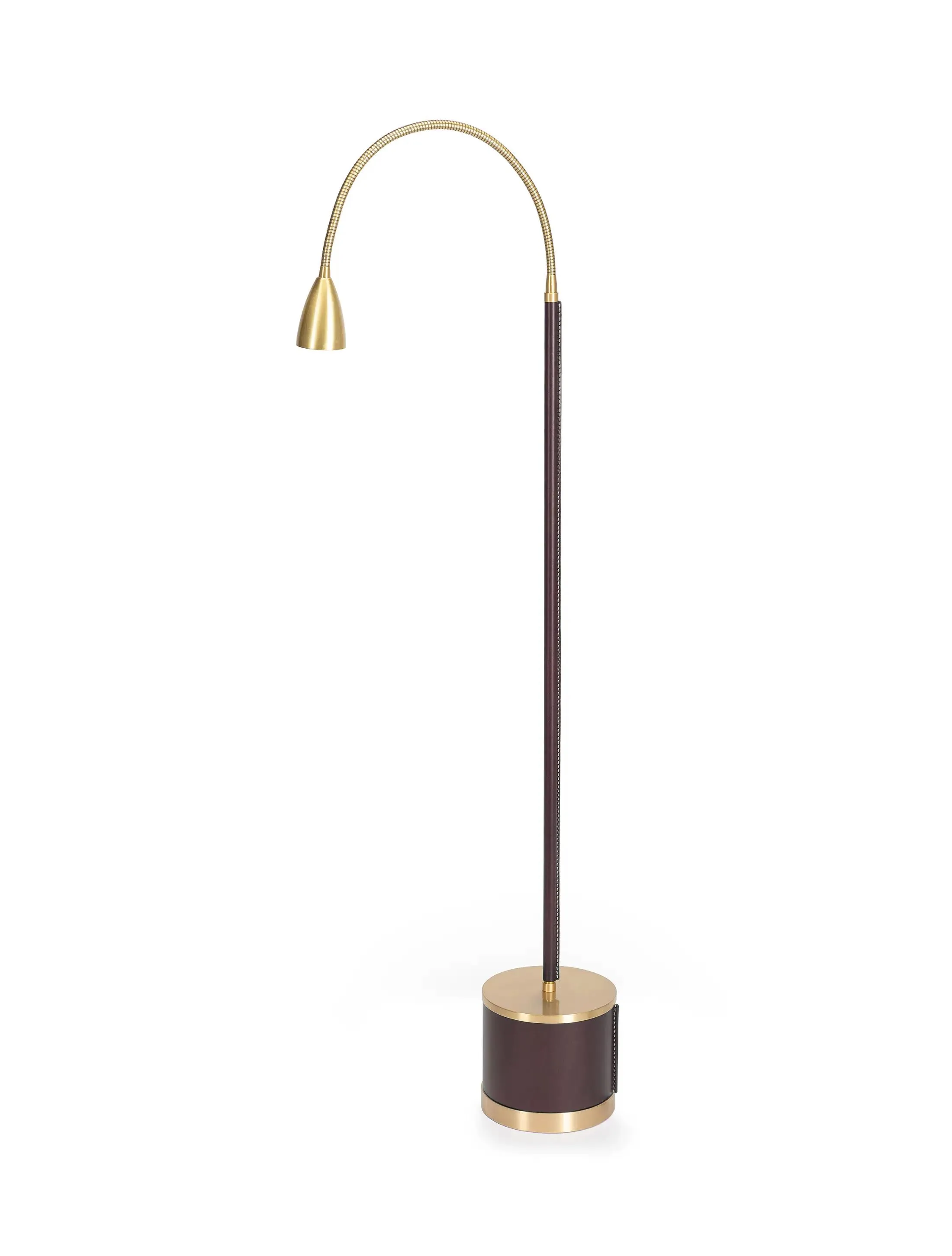 Торшер Floor-Flexi-BrushedBrass-Chocolate
