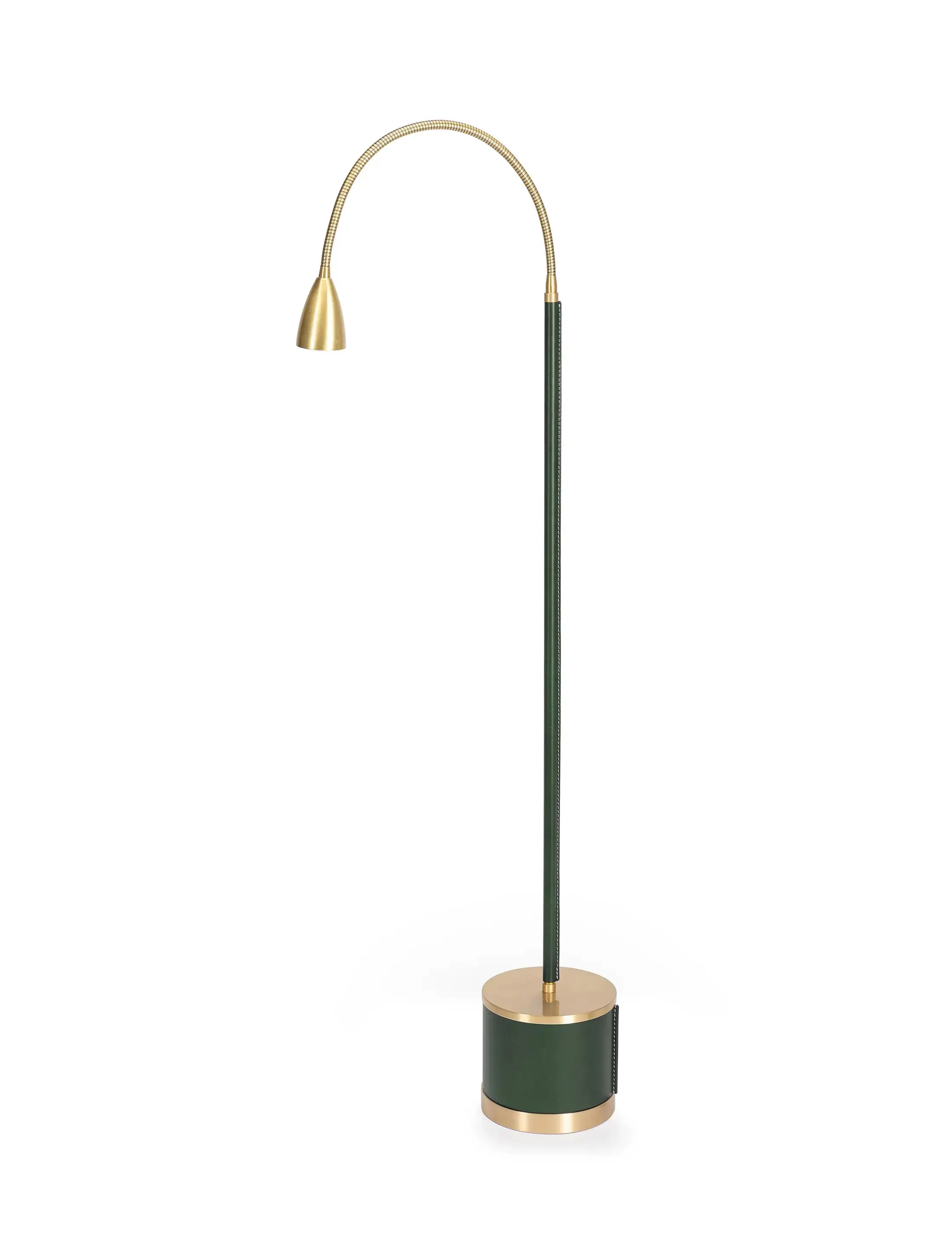 Торшер Floor-Flexi-BrushedBrass-Green