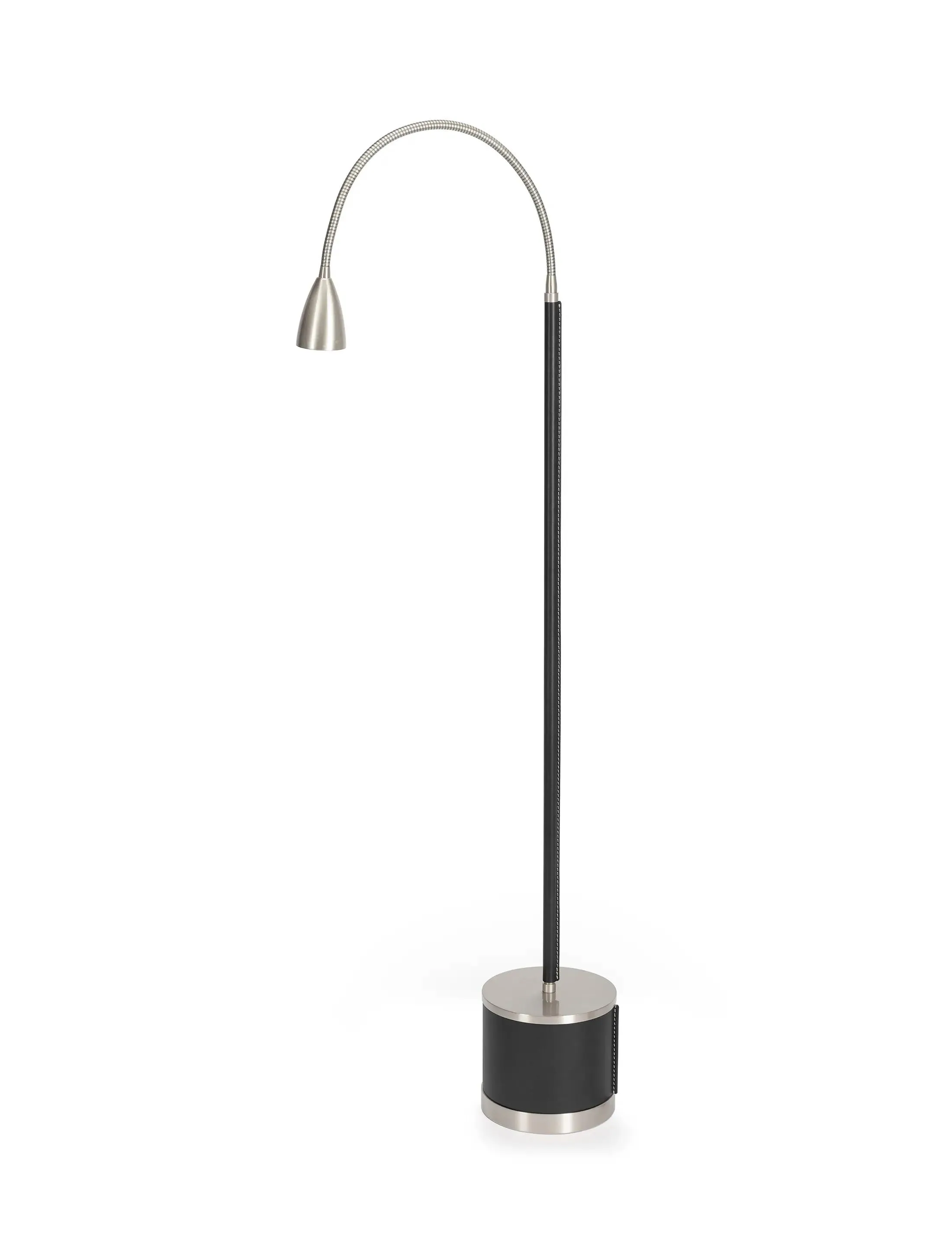 Торшер Floor-Flexi-BrushedNickel-Black