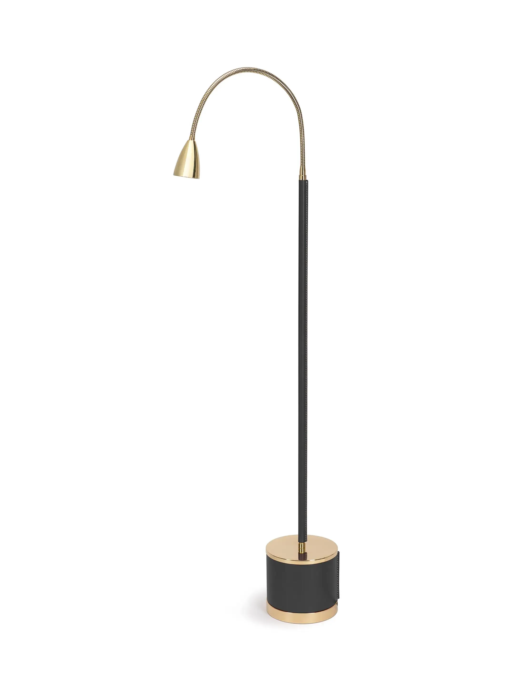 Торшер Floor-Flexi-PolishedBrass-Black