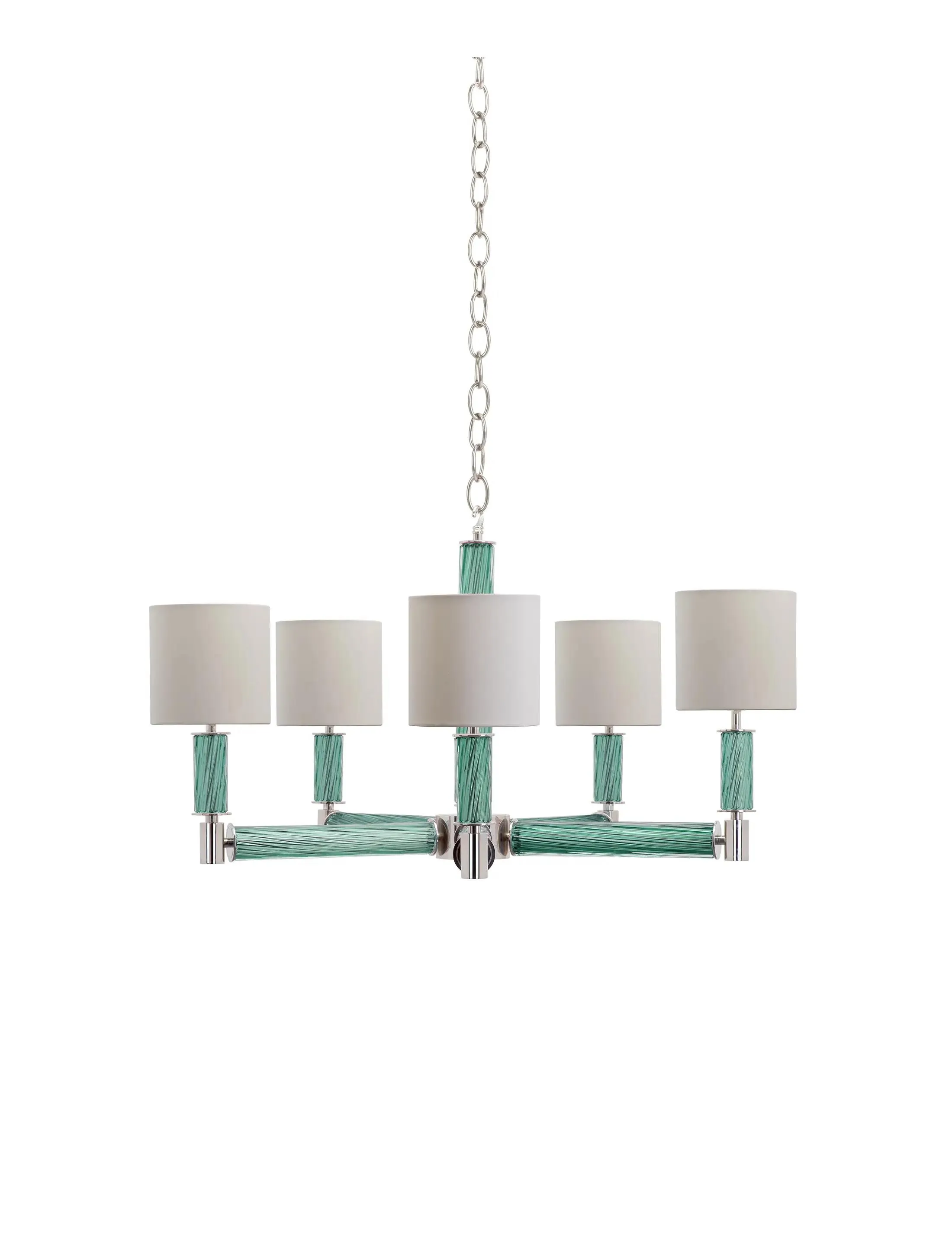 Люстра Pendant-Chelsea-Twist-PolishedNickel-Tourmaline