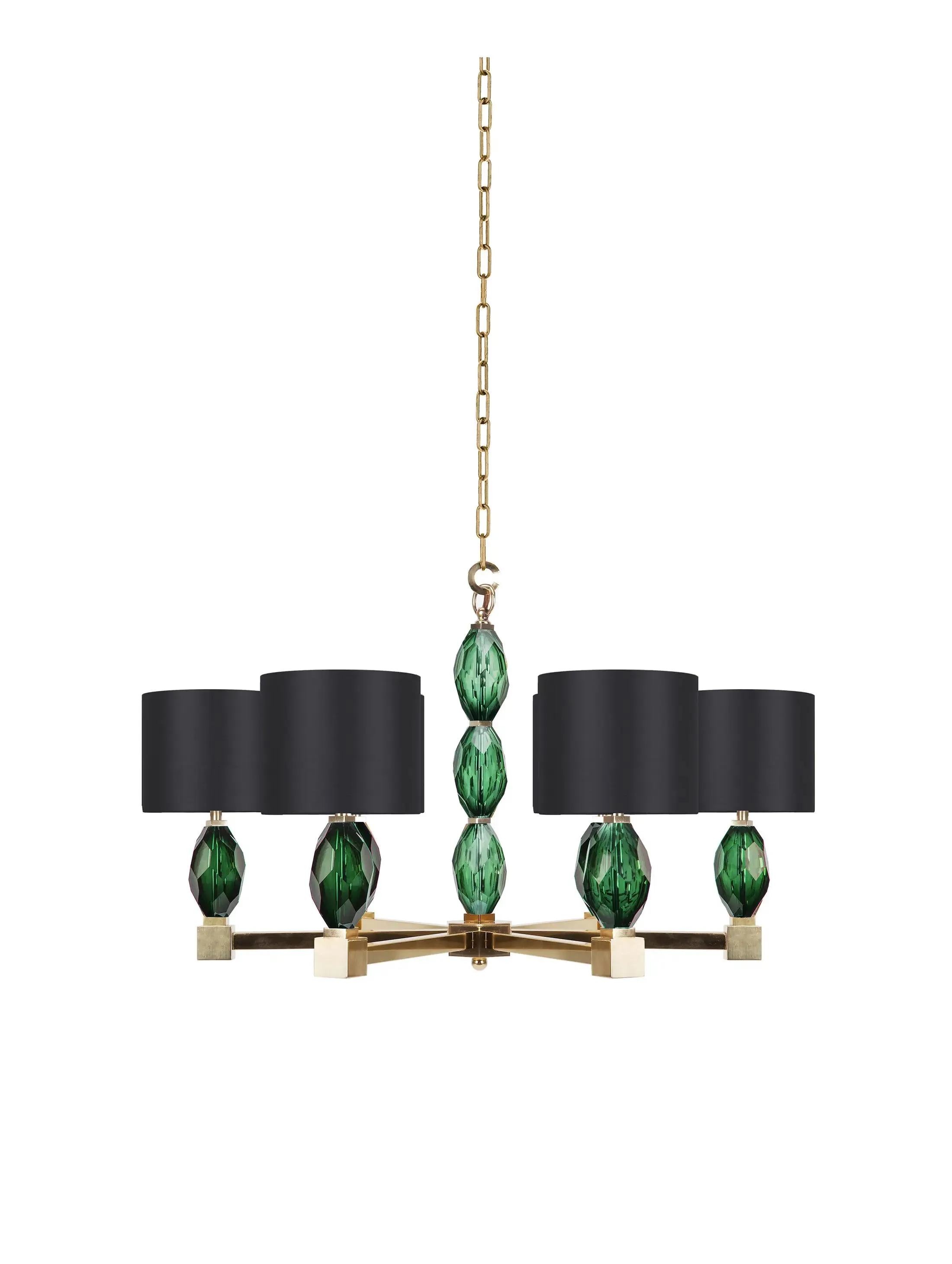 Люстра Pendant-Jewel-PolishedBrass-Emerald