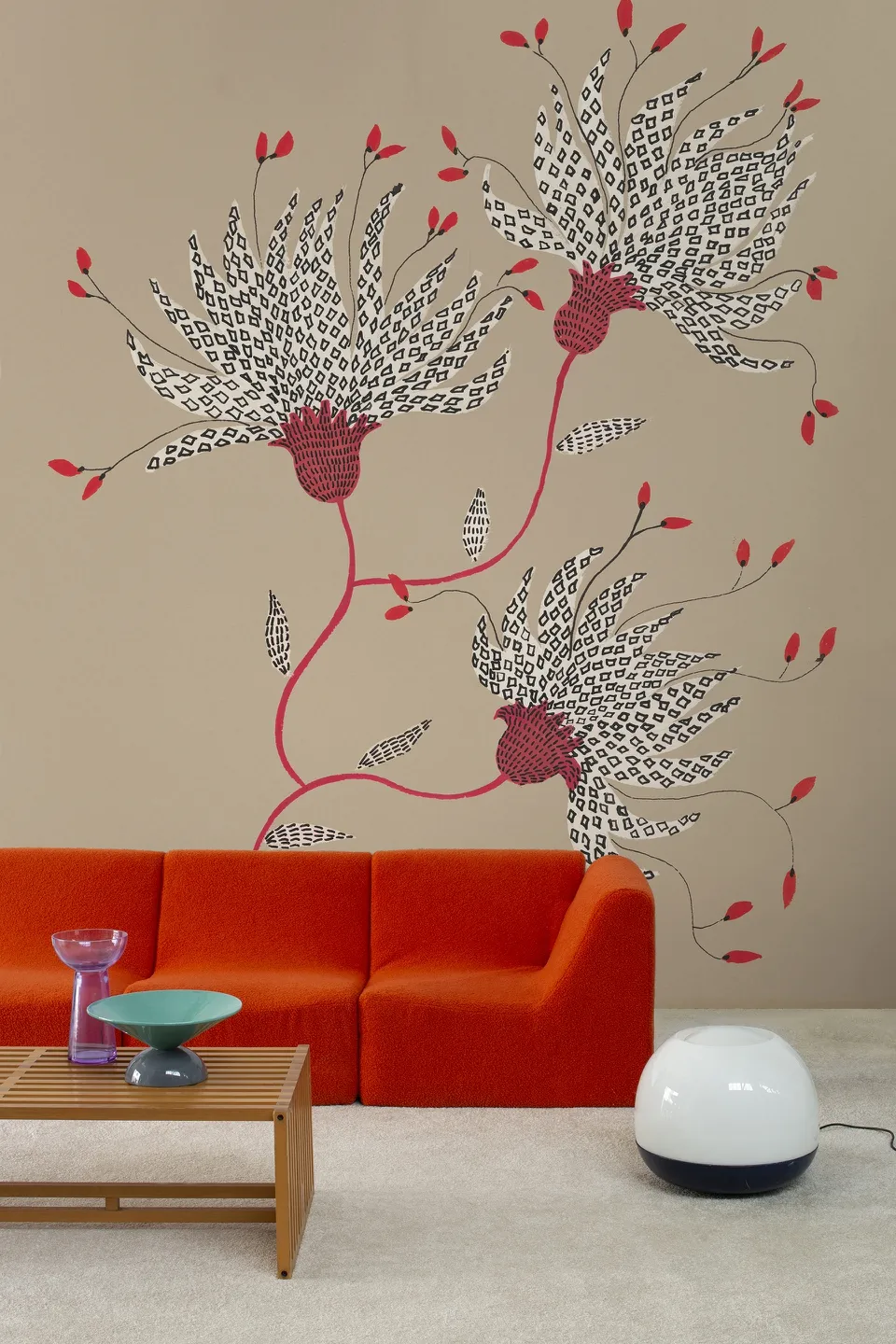 Обои для стен Wall&Deco 2023 Contemporary Wallpaper IN-CHORO-FLORUM