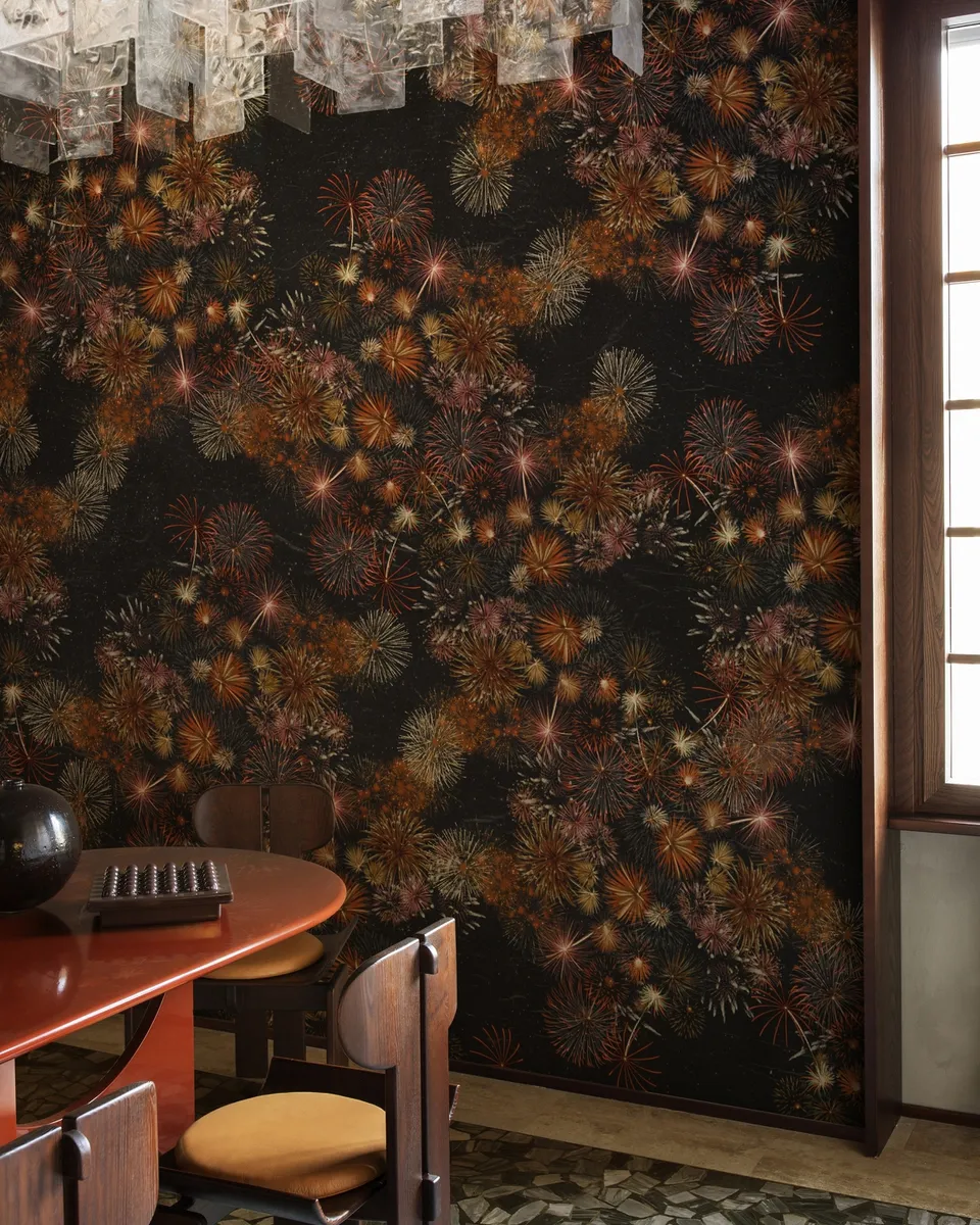 Обои для стен Wall&Deco 2024 Contemporary Wallpaper FIRES