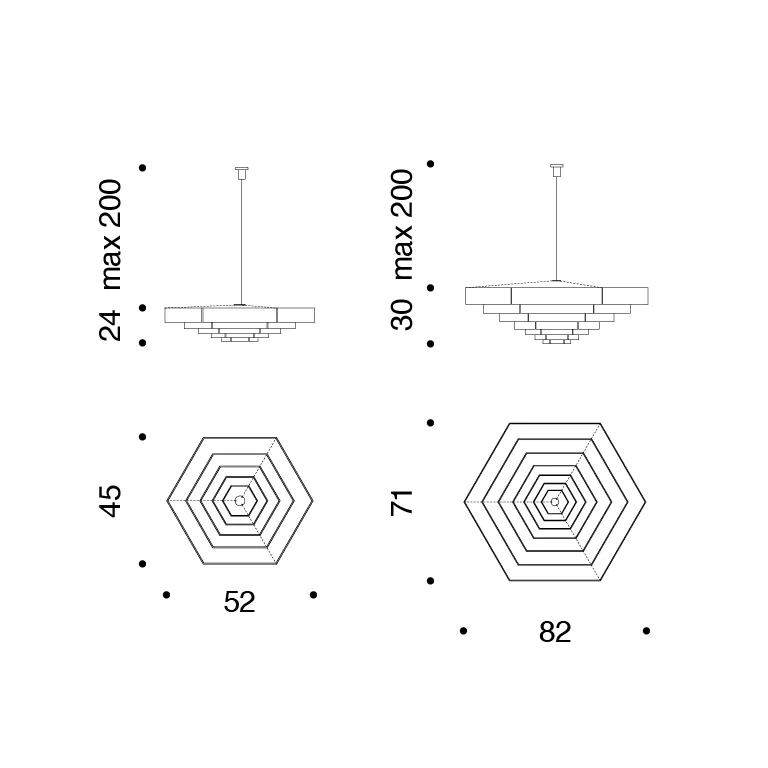 Люстра Lampada Esagonale #5
