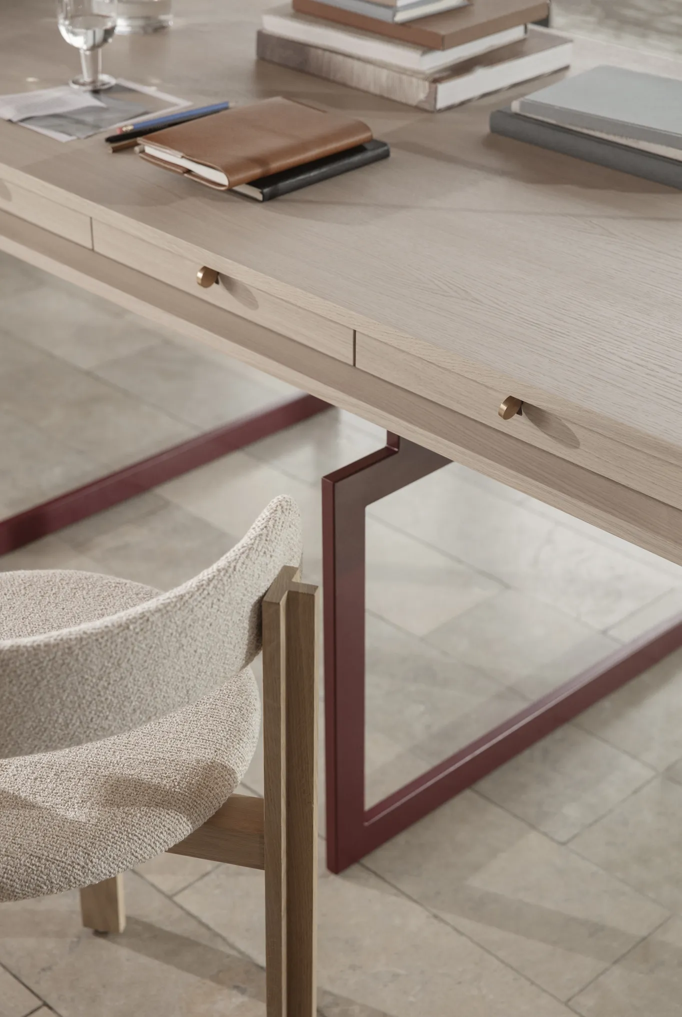 Стол Office_desk_Natural Oak_Grey_Fram_Angle #5