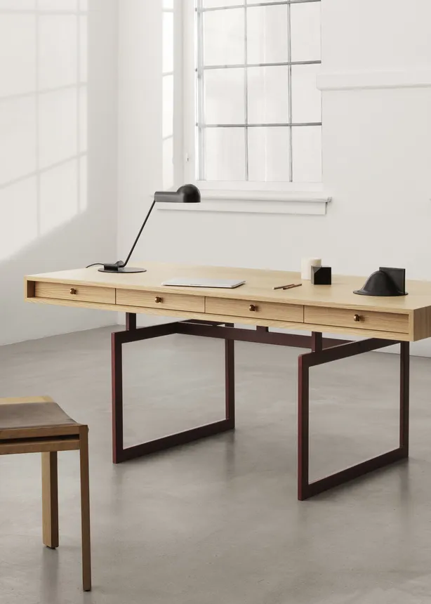 Стол Office_desk_Natural_Oak_Stainless_Steel_frame_Angle #9